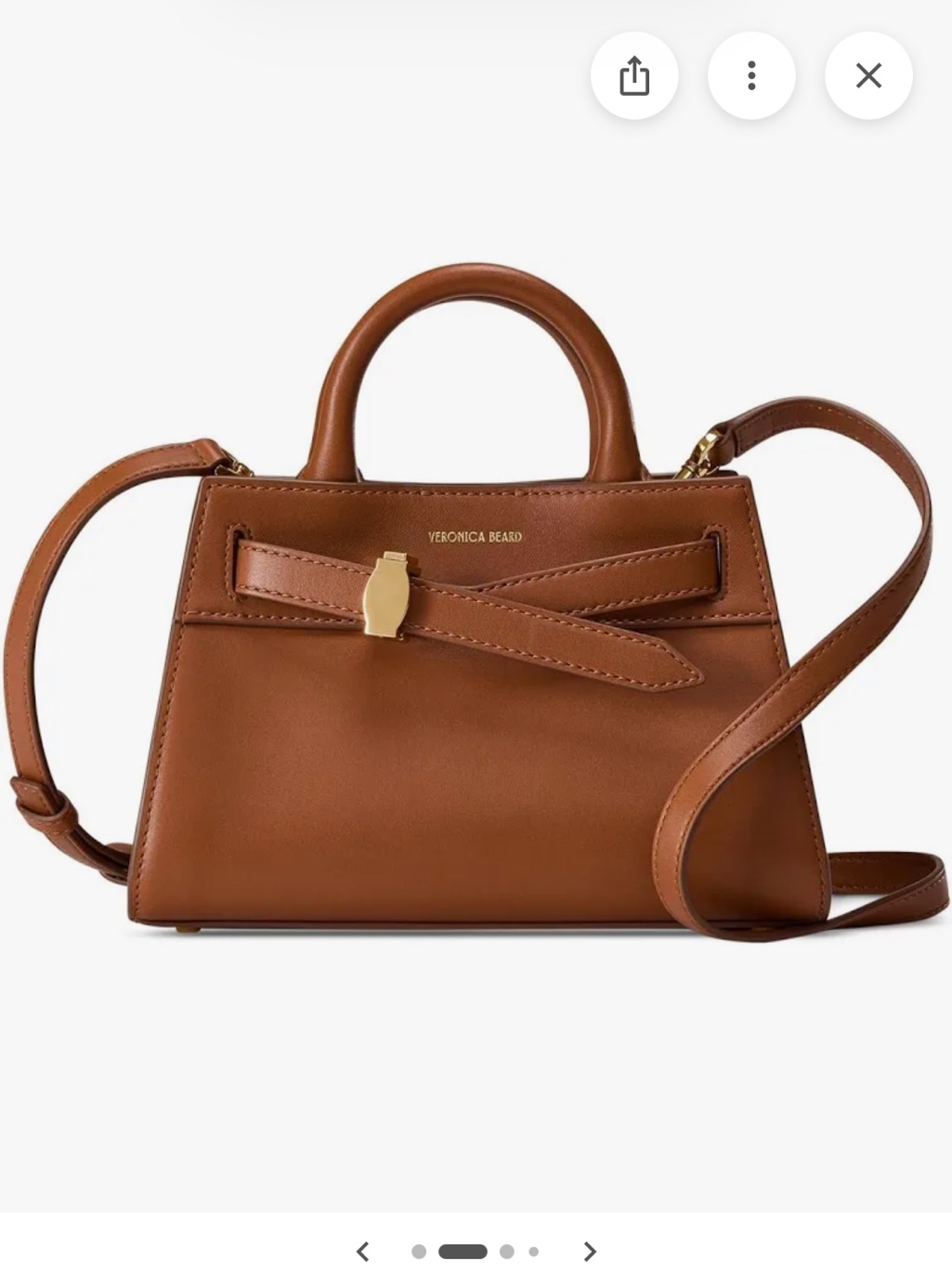 Veronica Beard Mini Dash Bag In Hazelwood With Gold Hardware